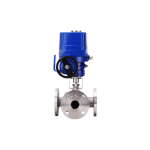 Van bi 3 ngã nối bích điều khiển điện Q914/5F QT