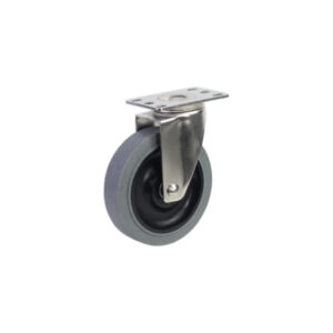 Bánh xe đẩy nhựa TPR tĩnh điện CP082 xoay không khóa càng inox