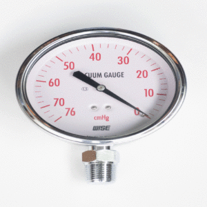 Đồng hồ chân không WISE P254 - dải đo -76~0 cmHg, vỏ + ruột INOX 316L, ren NPT/PT