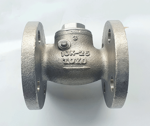Van Một Chiều Inox TOYO 804J – JIS10K bích, lá lật swing, SCS13