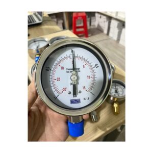 Đồng Hồ Áp Suất Italy Phi 100mm Full Inox -1 → 1 bar