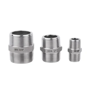 Kép Ren Inox 304 (Hai Đầu Ren Ngoài) - Cao Phong