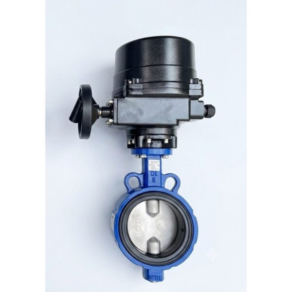 Van bướm điều khiển điện Shinyi DN50 vô lăng manual override - Cao Phong