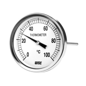 Đồng hồ nhiệt độ WISE T114 vỏ thép mạ crom que dò inox