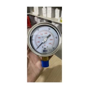 Đồng Hồ Áp Suất Italy Phi 100mm Vỏ Inox – Chân đồng 0-250 bar