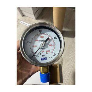 Đồng Hồ Áp Suất Italy Phi 100mm Vỏ Inox – Chân đồng 0-400 bar