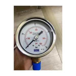 Đồng Hồ Áp Suất Italy Phi 100mm Vỏ Inox – Chân đồng 0-40 bar