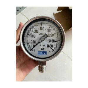 Đồng Hồ Áp Suất Italy Phi 100mm Full Inox 316 0-1600 bar