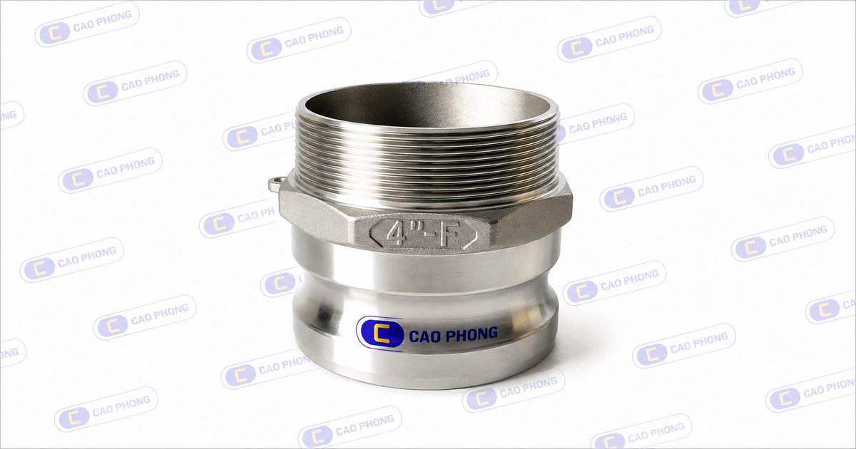 Khớp nối nhanh Camlock Type F inox 304 DN25 - Cao Phong