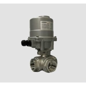 Van bi inox 3 ngả kiểu T-port đóng mở điện Flowinn