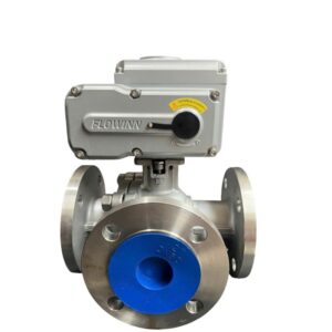 Van bi 3 ngả inox mặt bích điện Flowinn